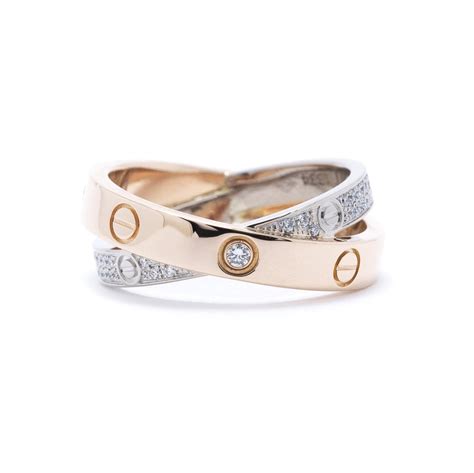 cartier love ring one diamond|cartier love interlocking ring.